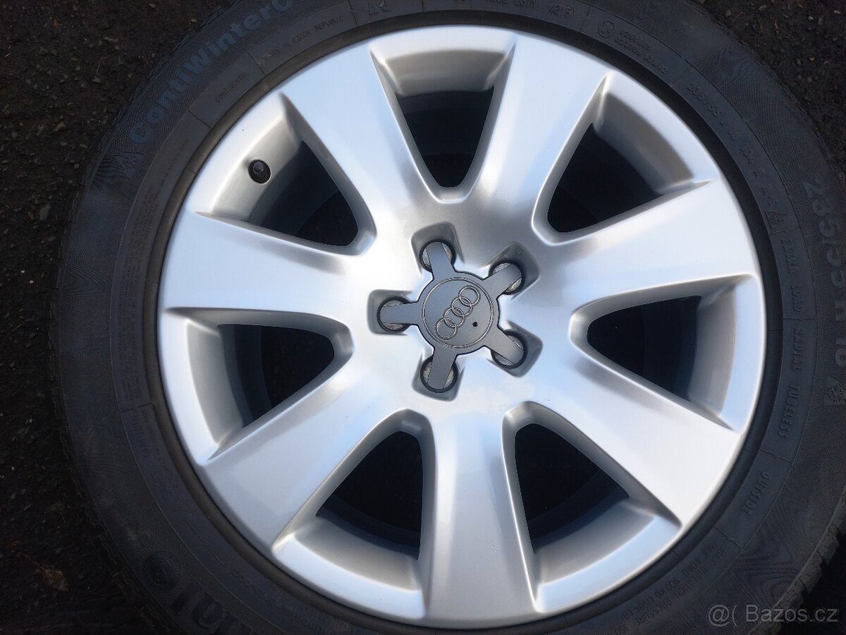 Prodám sadu Orig ALU kol Audi 235/55R18 zimní - 3
