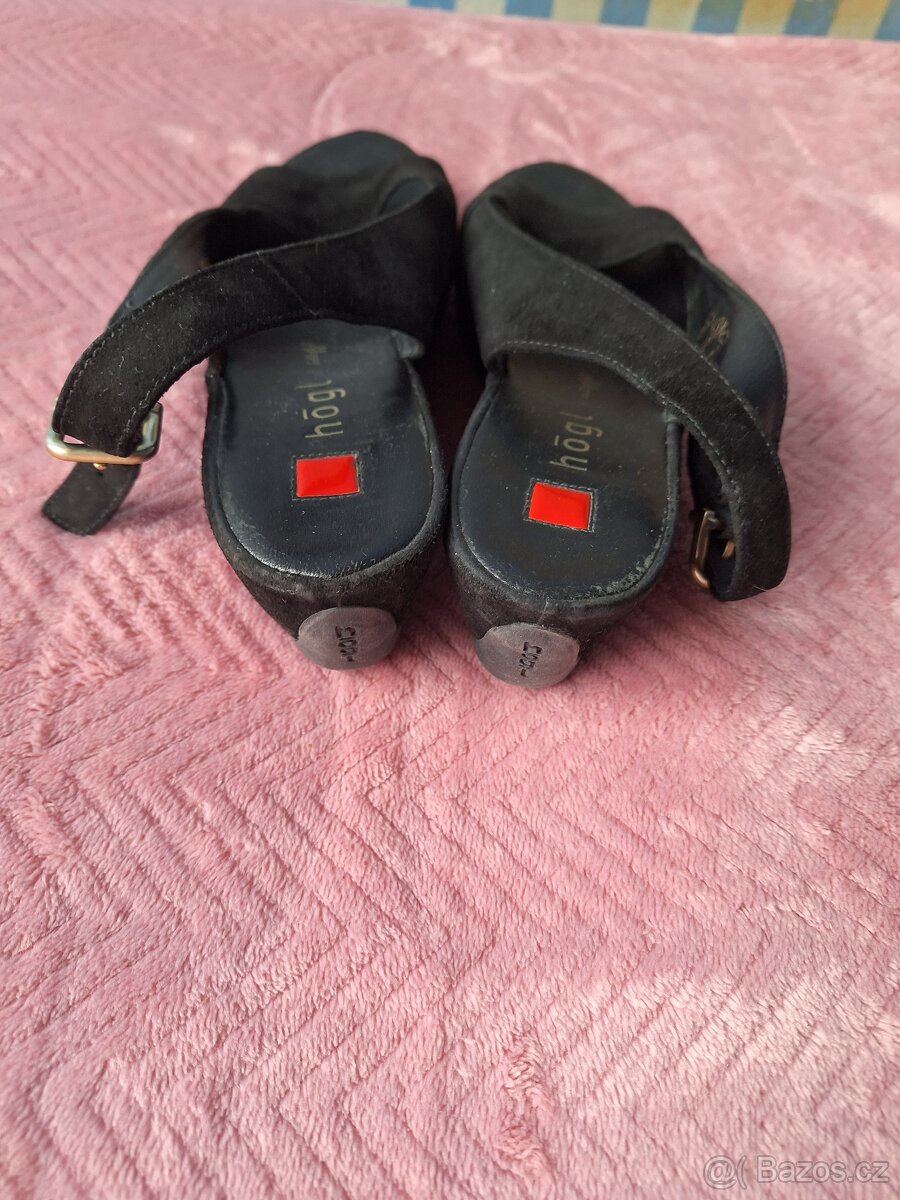 Kožené boty na klínku Högl - 3