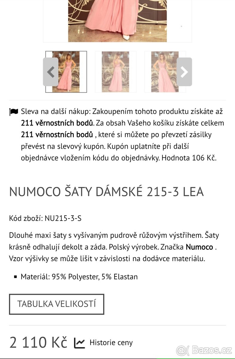 Růžové šaty Numoco - 3