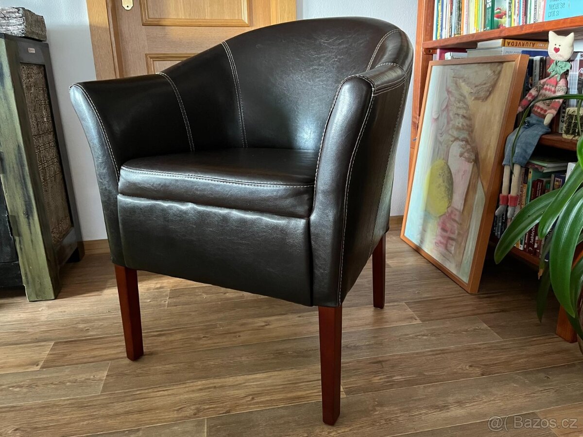 kožené křeslo TOP STAV - 3