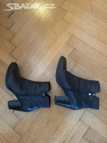 Dámské černé polokozačky vel. 39 - 3