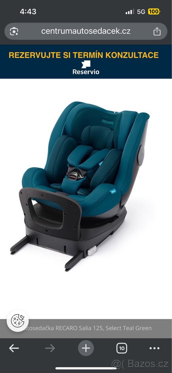 RECARO autosedačka,Salia 125 ,pěkný stav - 3