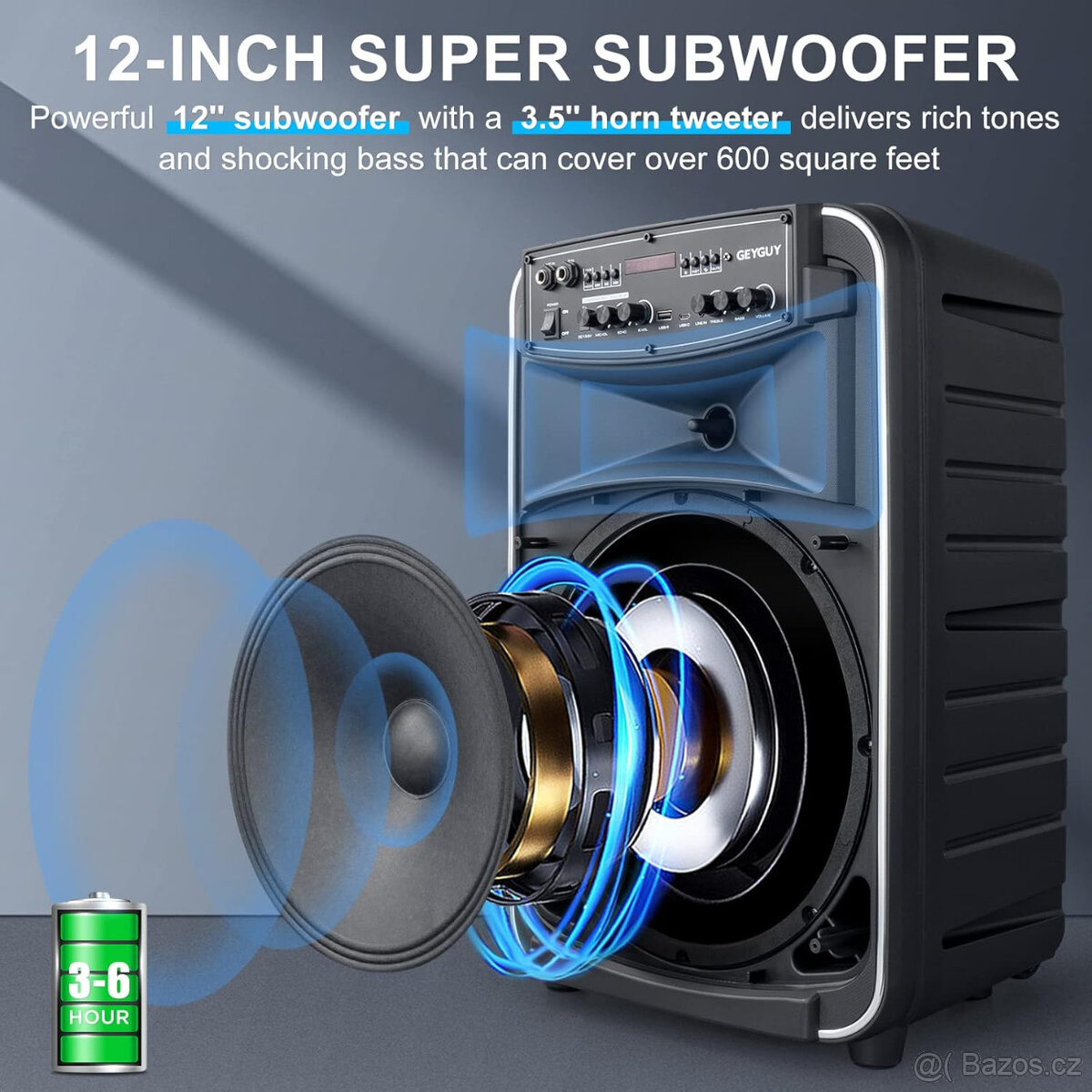 Nový přenosný Bluetooth PA reproduktor GTSK12-2 - 3