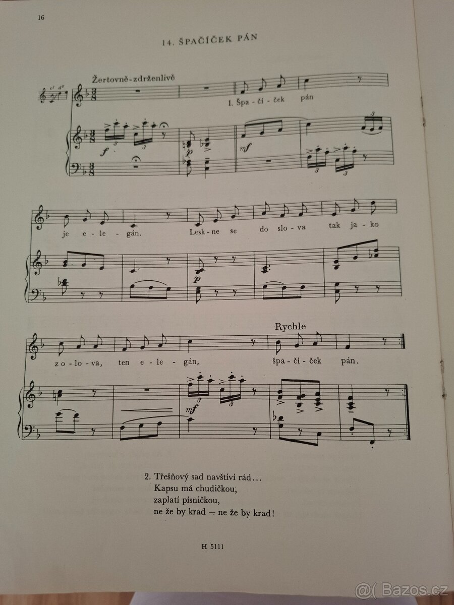 Písně pro děti, noty a texty písní - 3