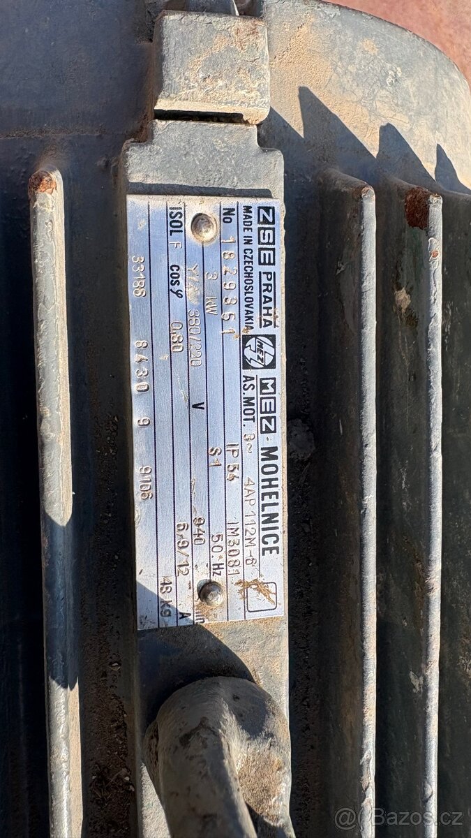 Kuželová štípačka, elektromotor 3kw - 3