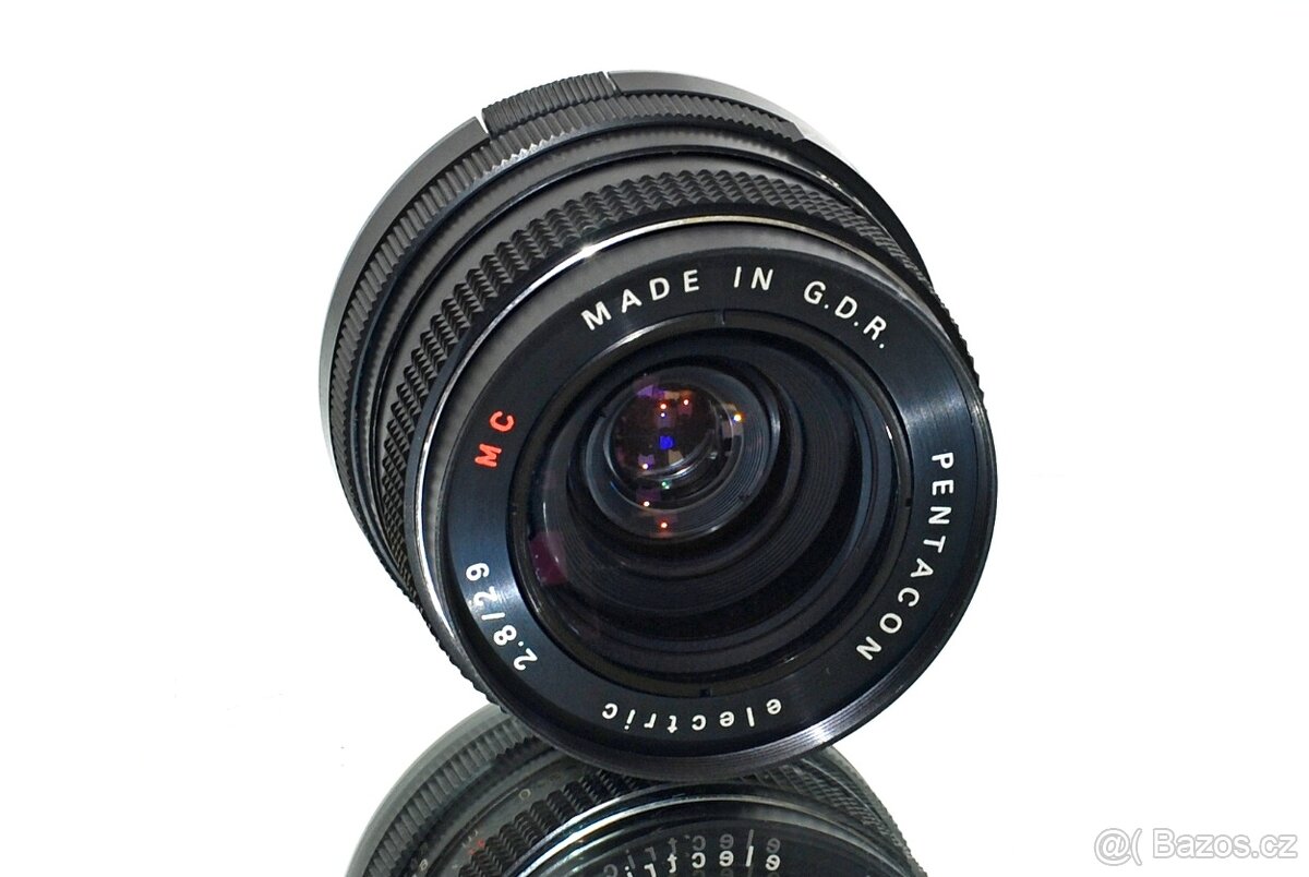 Pentacon RED MC 2,8/29mm M42 Red White TOP STAV - 3