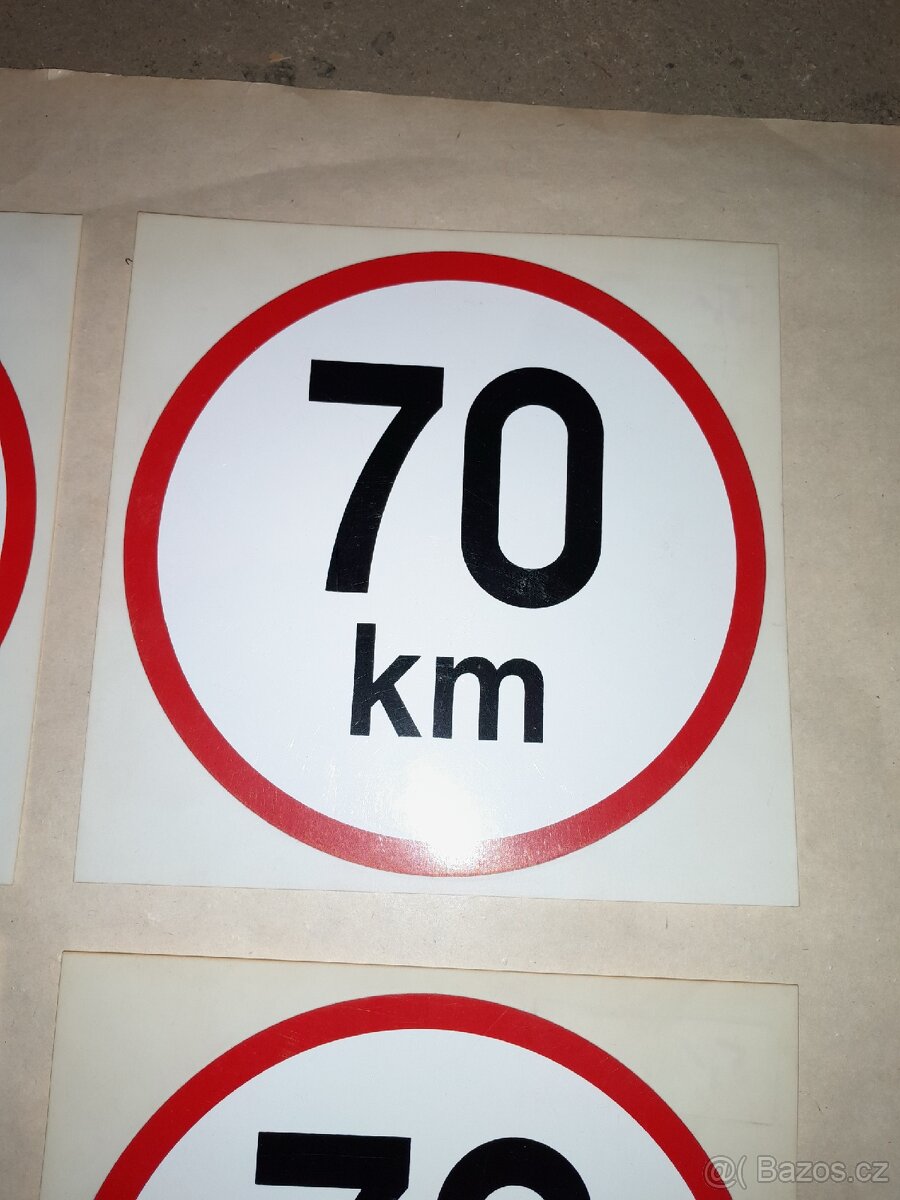 Cedule maximální rychlost 60/70km - 3