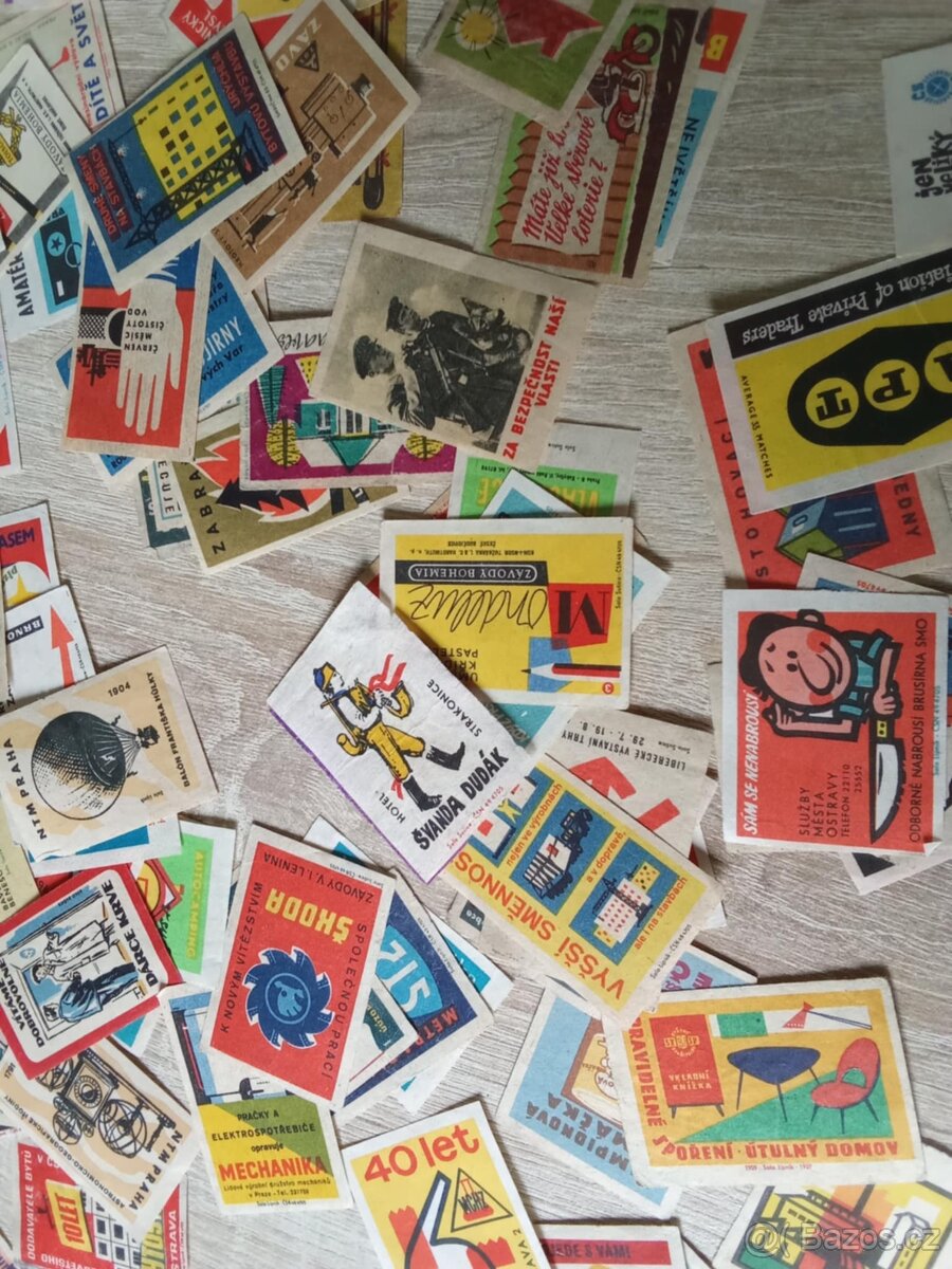 Sbírka zápalkových nálepek - 100ks - 3