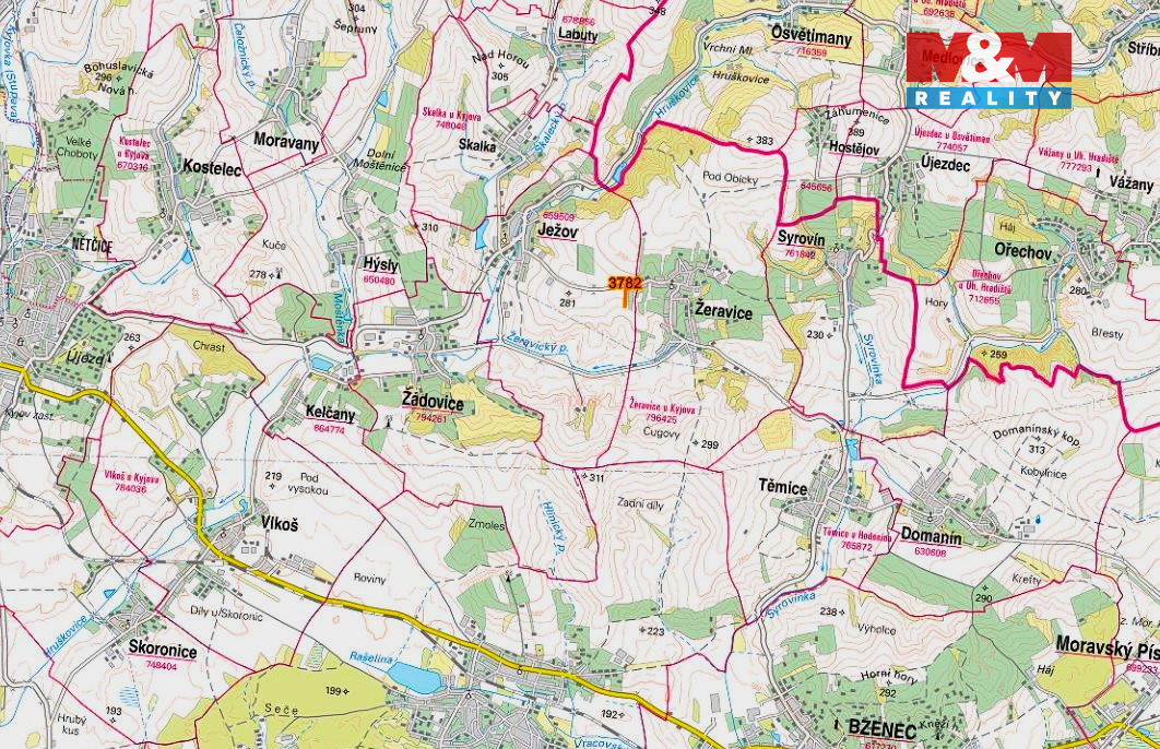 Prodej pole, 523 m², Ježov - 3