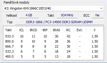 4x4GB 16GB DDR3 1866 HyperX Fury - 3