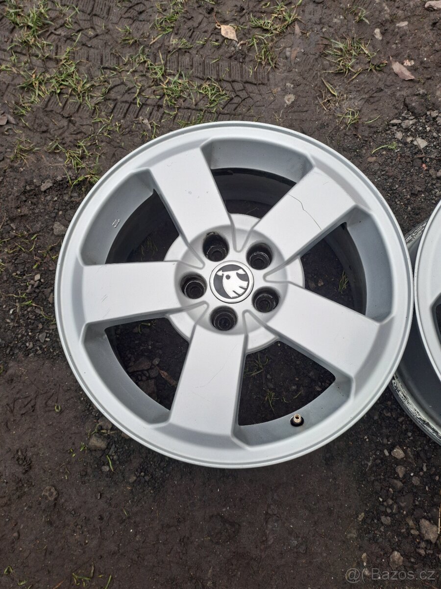 Alu kola 5x100 originál Škoda R16 - 3