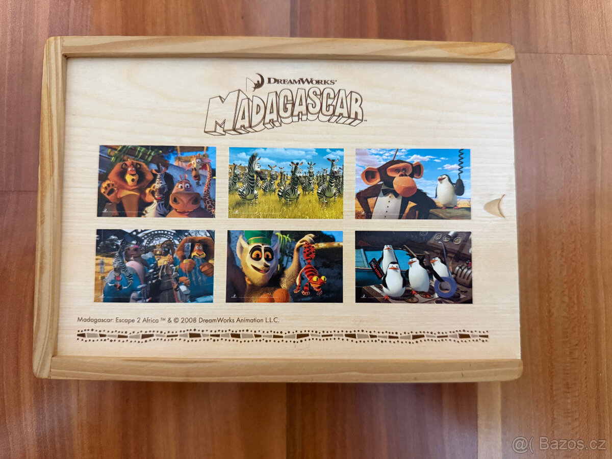Dřevěné puzzle Madagaskar DreamWorks - 3