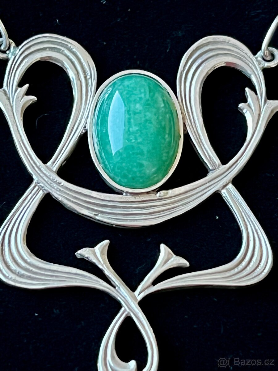 Secesní náhrdelník s náušnicemi - 3