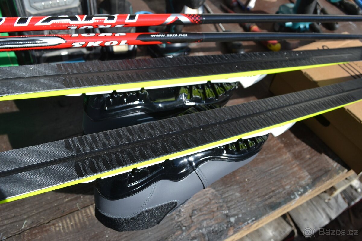 dětské běžky 130 cm s protismykem vazko SNS boty 33 - 3