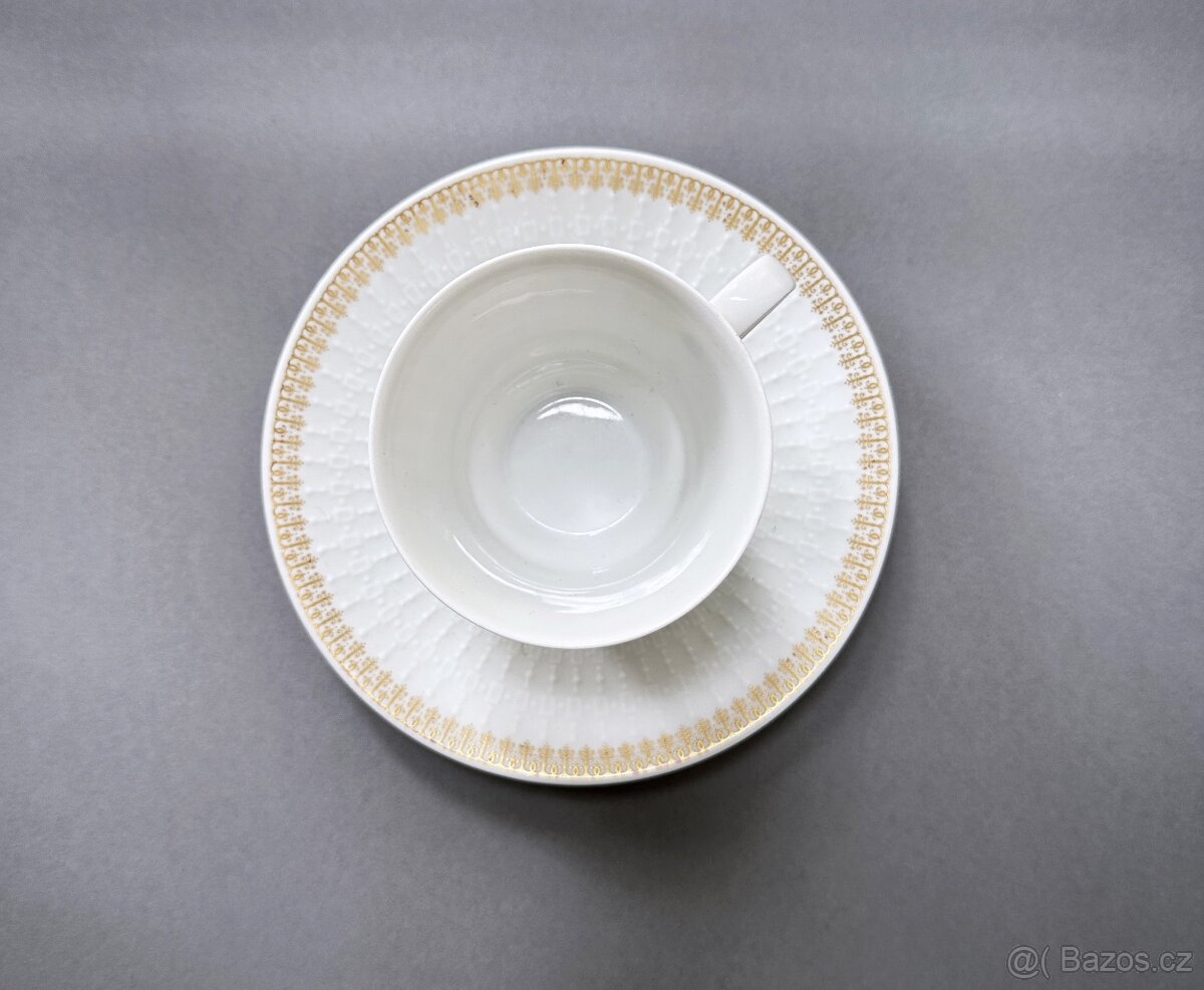Vintagní moka šálek s podšálkem. - 3
