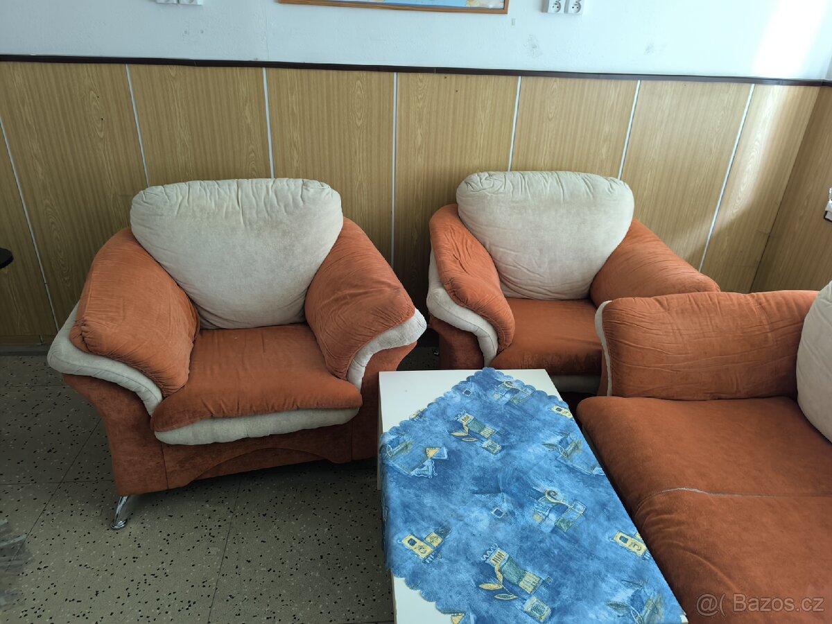 Sedačka + 2 křesla (nerozkládací) - 3