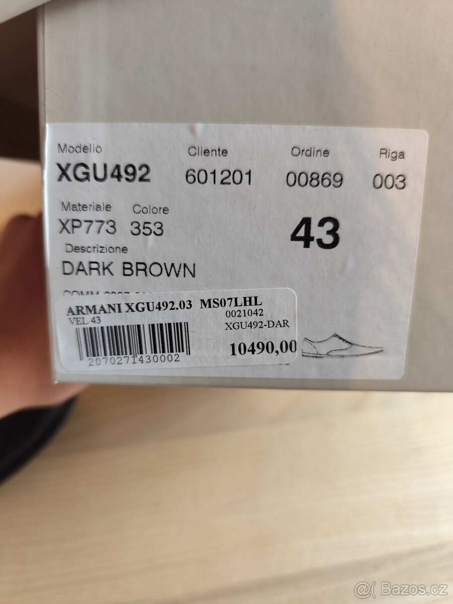 Pánské boty Armani vel.43 - 3