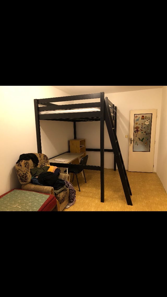 STORÅ - Rám vysoké postele 140x200cm černá - 3