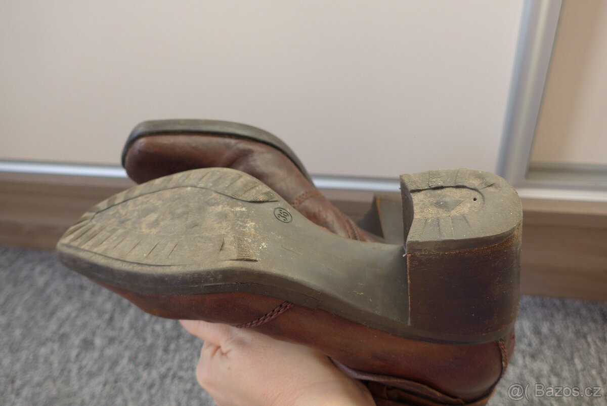 Kožené kozačky vel. 36 - 3