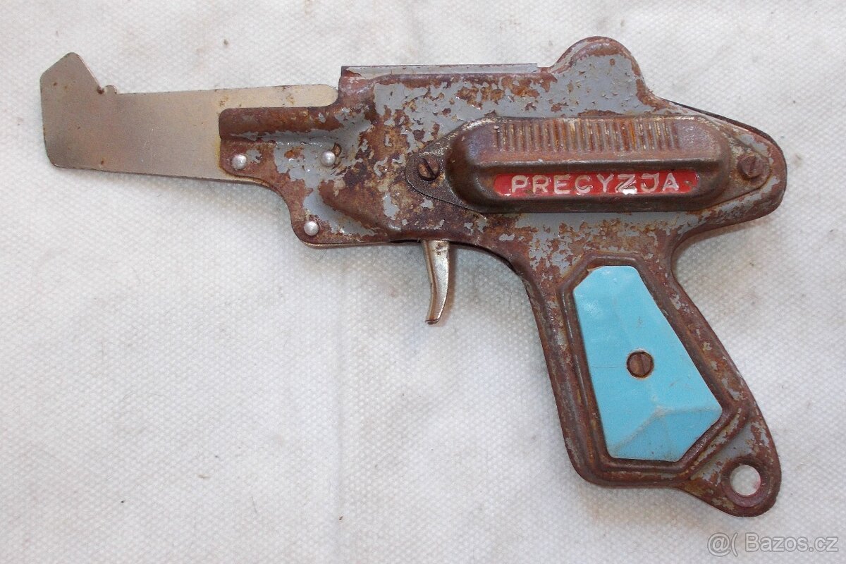 Dětská pistole, plechová hračka. - 3