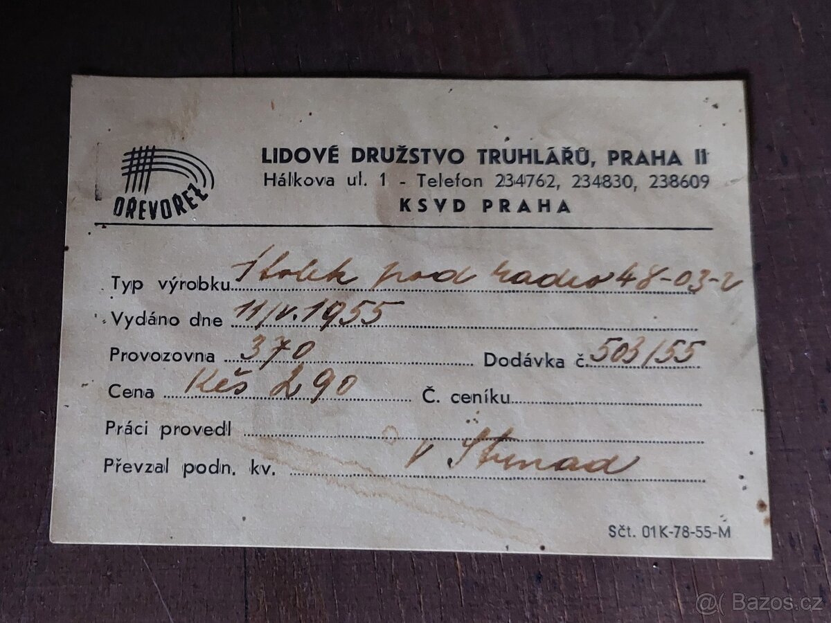 Stolek / komoda, rok výroby 1955 - 3