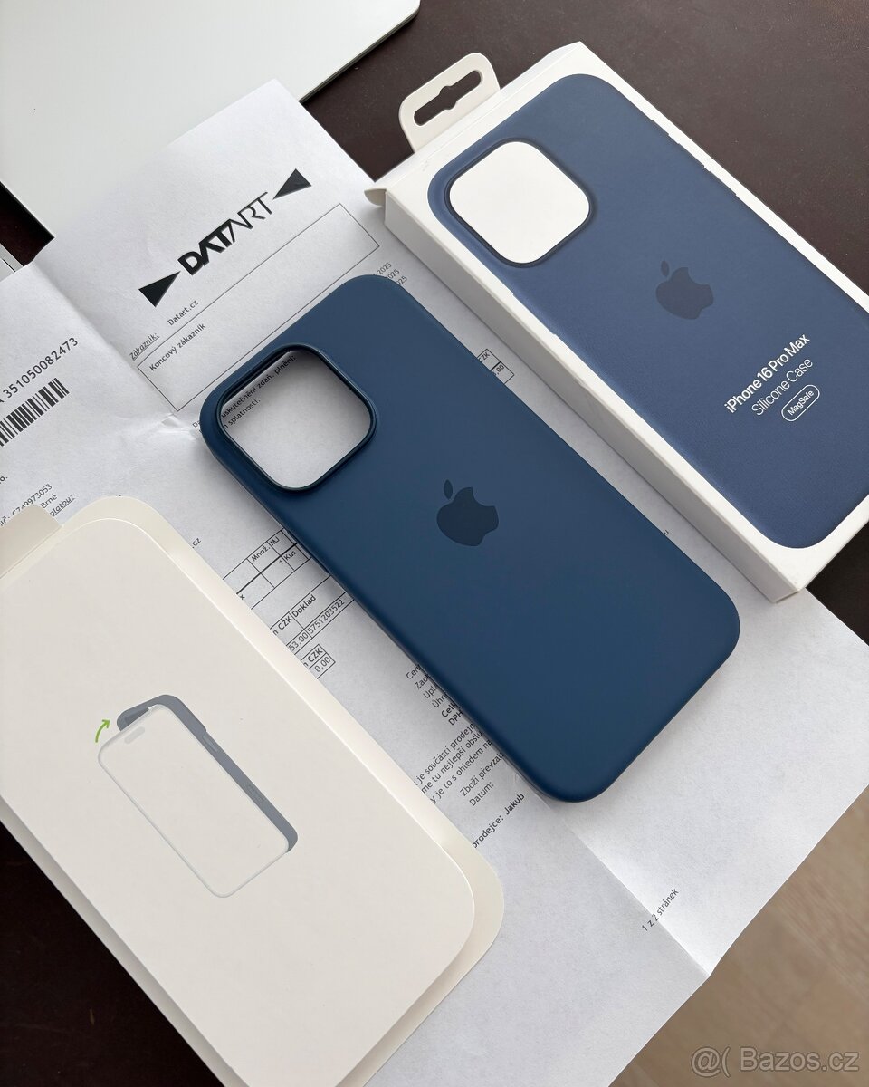 Kryt Apple iPhone 16 Pro Max Silicone Case s MagSafe, denim - 3