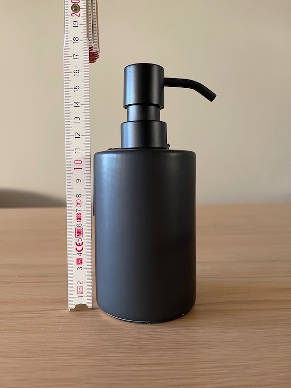 Dávkovač mýdla, černé matné sklo, sleva 50% - 3