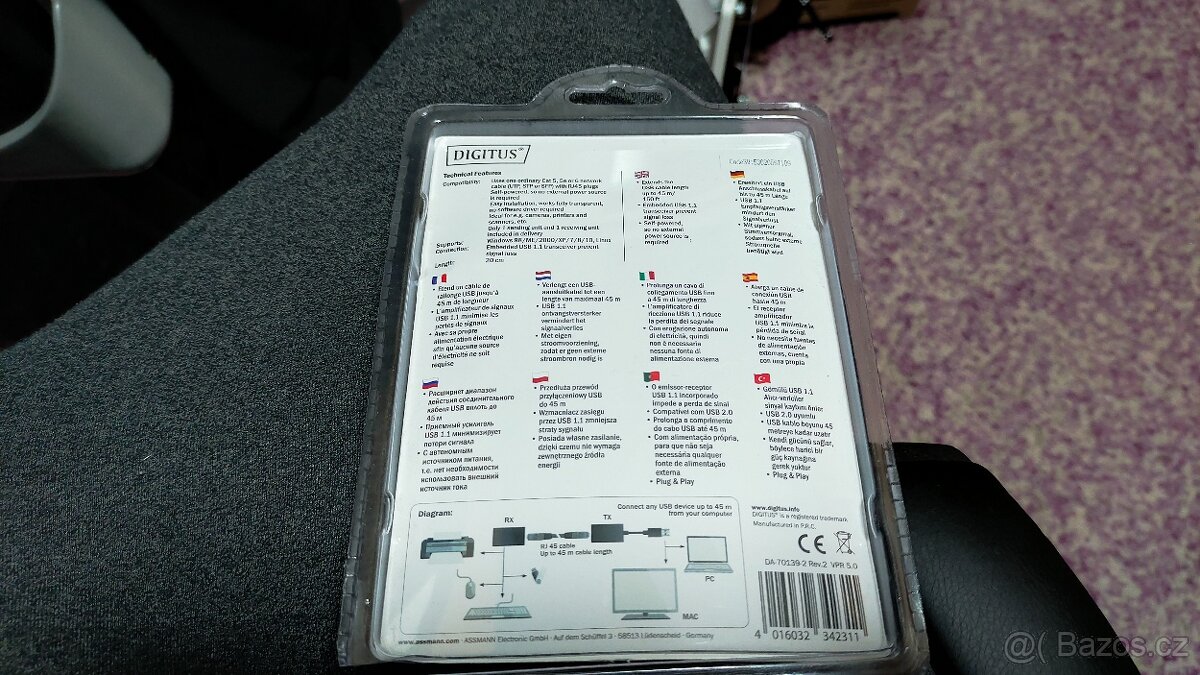Digitus USB 1.1 Extender přes LAN RJ45 Ethernet až na 45m - 3