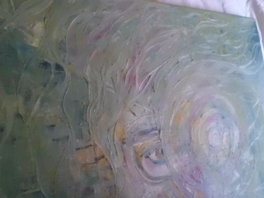 Zajímavý Obraz - Abstraktní Umění -OLEJ - Obličej - Signován - 3