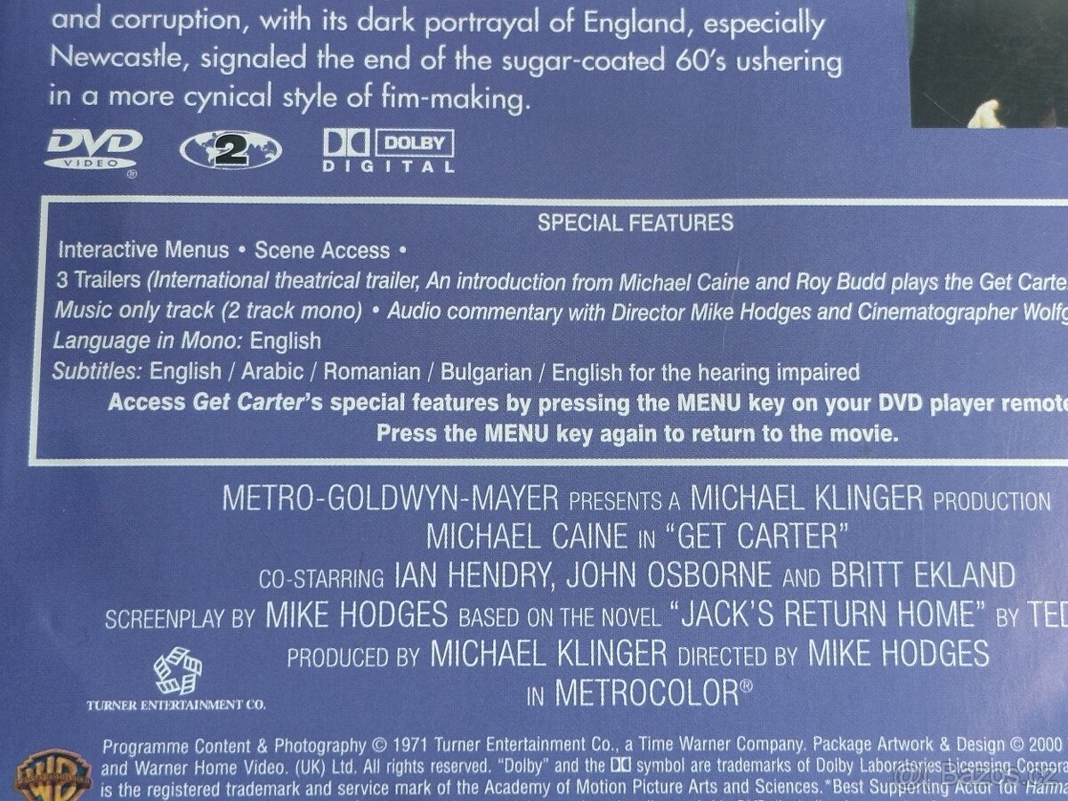 DVD Get Carter 1971 - TOP stav, bez češtiny - 3