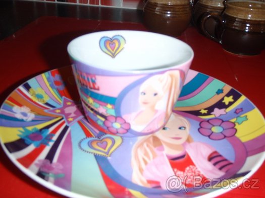 Dětský jídelní setík (Barbie) - super stav - 3