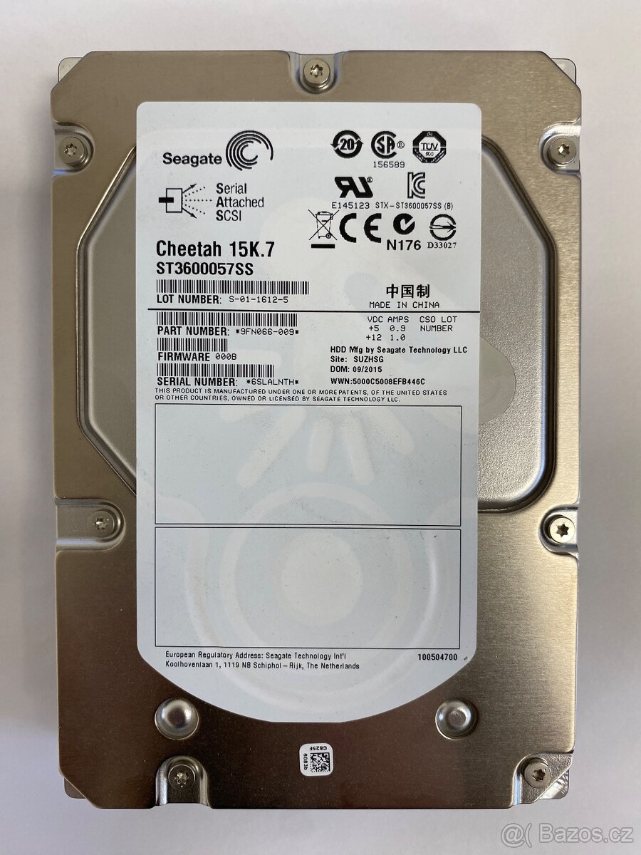 SAS disky Seagate Cheetah 15K.7 - 3 ks - 3