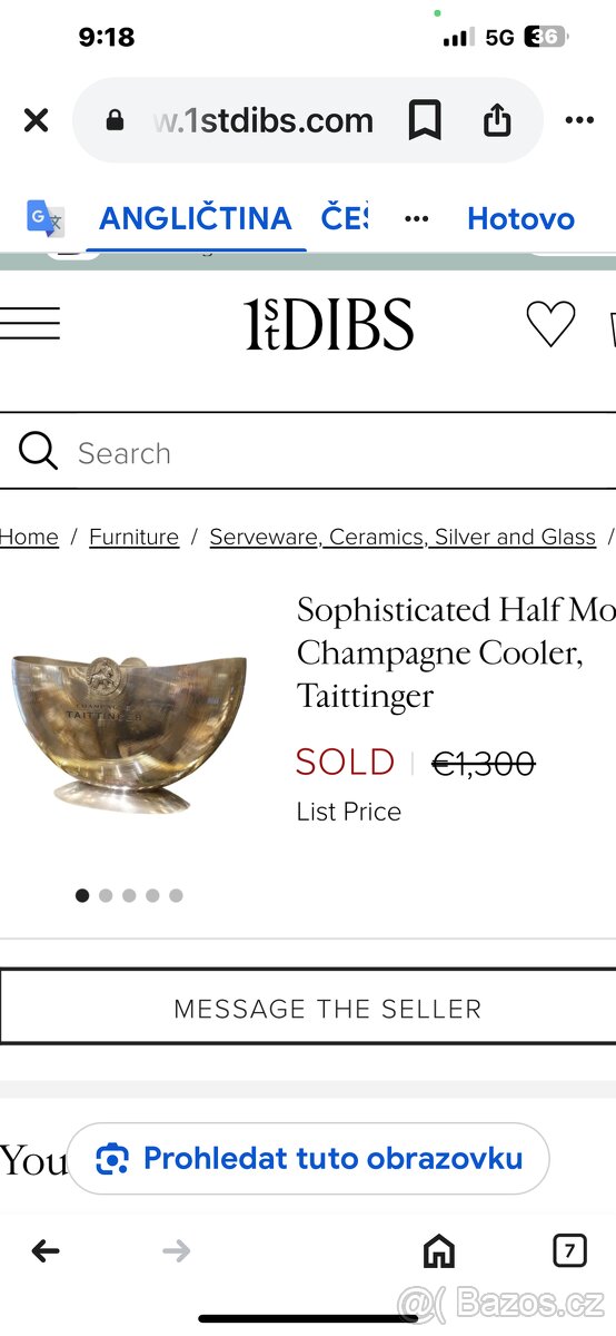 Vzácný TAITTINGER kbelik na sampanske - 3