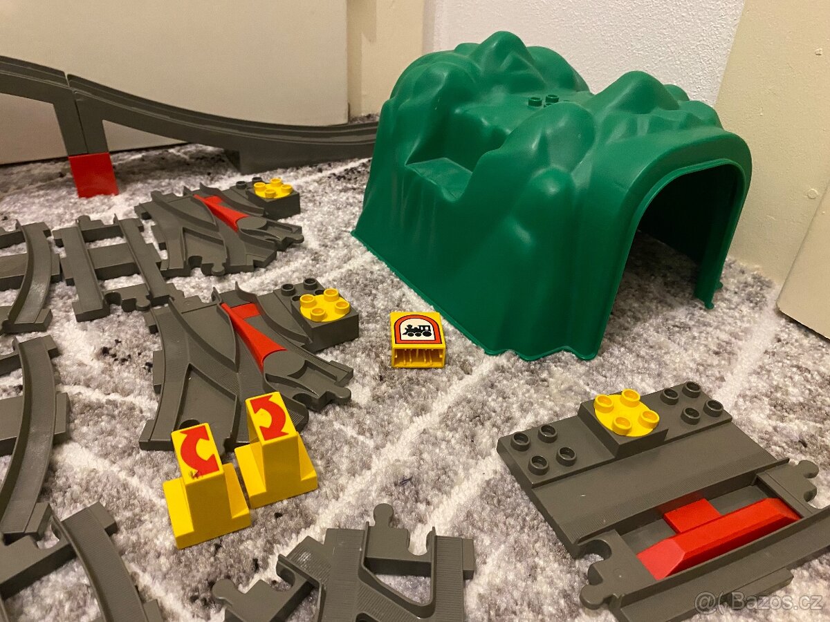 Lego Duplo železnice XXL-most, tunel, koleje, mašina intelli - 3