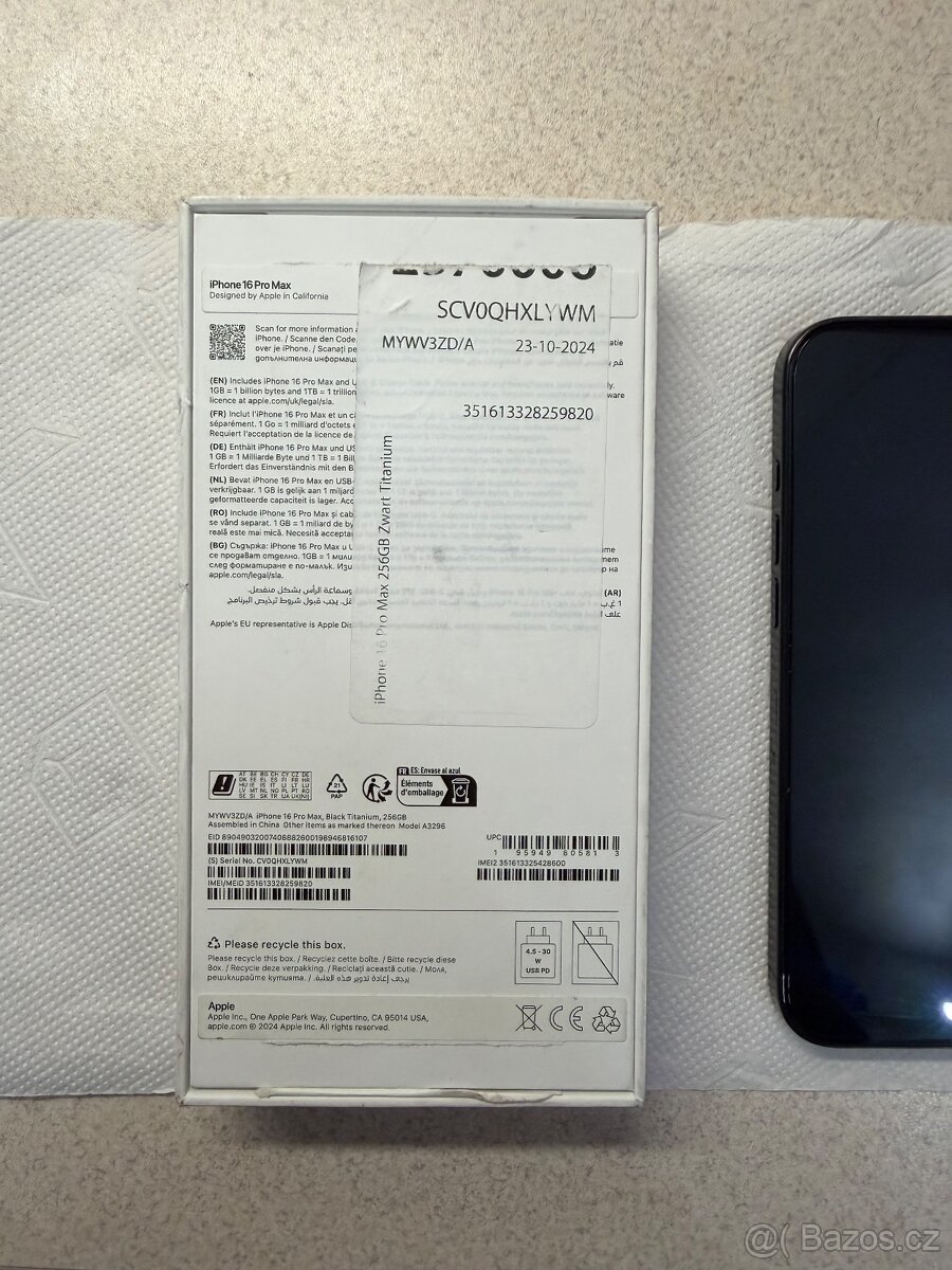 iPhone 16 Pro Max 256gb černý titan - 3