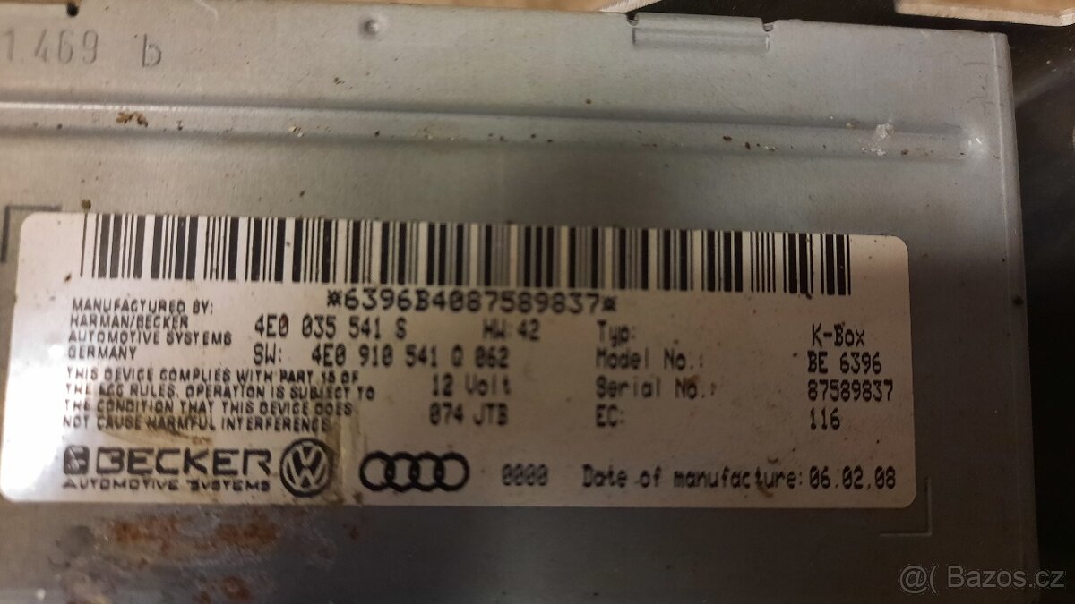 Jednotka radia audi a6 4f a8 4e - 3