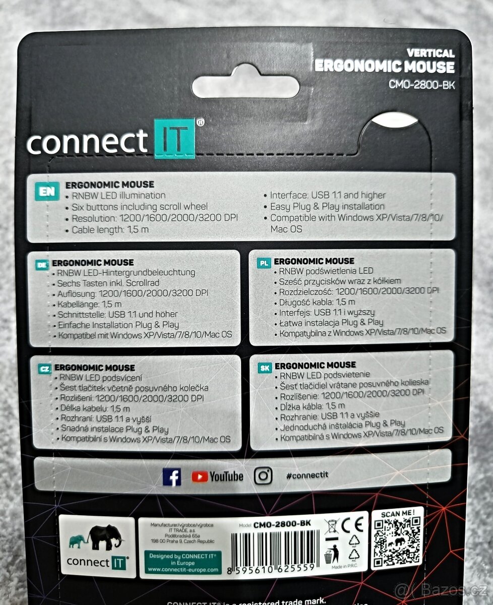 Myš CONNECT IT CMO-2800-BK GAME FOR HEALTH - 3