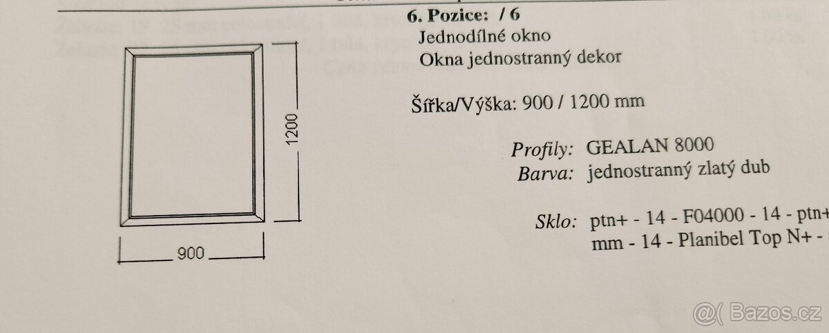 Okno fix trojsklo s žaluzií - 3