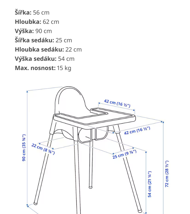 Jídelní židlička IKEA pro děti - 3