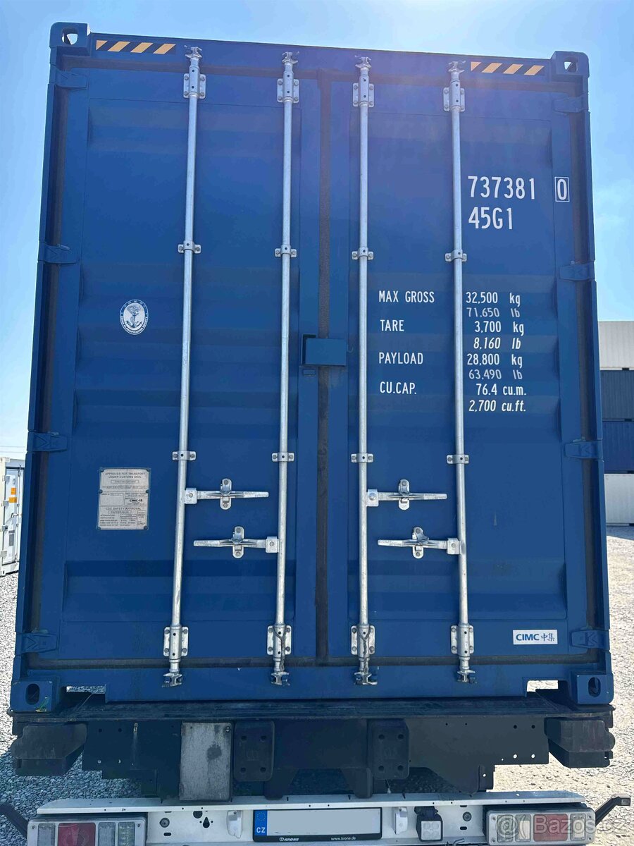 Lodní kontejner 40 stop High Cube – 12 m (modrá) - 3