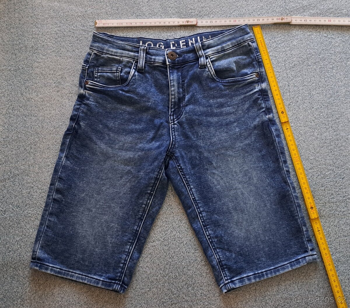 Prodám džínové kraťasy/bermudy, 2ks, vel.158 zn. C&A - 3