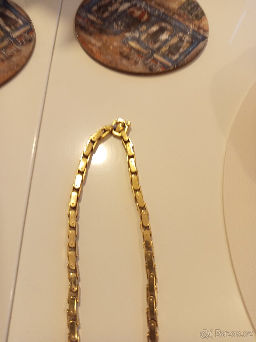 Zlatý řetěz s křížem 140,23g - 3