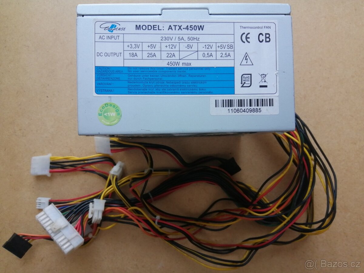 Napájecí zdroj ATX 450W Eagle Case pro PC - 3