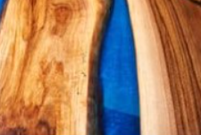 Dubový stůl s epoxidovou pryskyřicí ruční výroba - 3