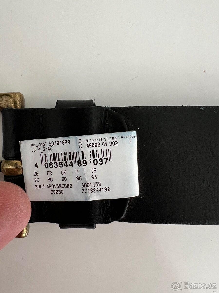 Pánský kožený pásek Hugo Boss v. 90 jak nový - 3