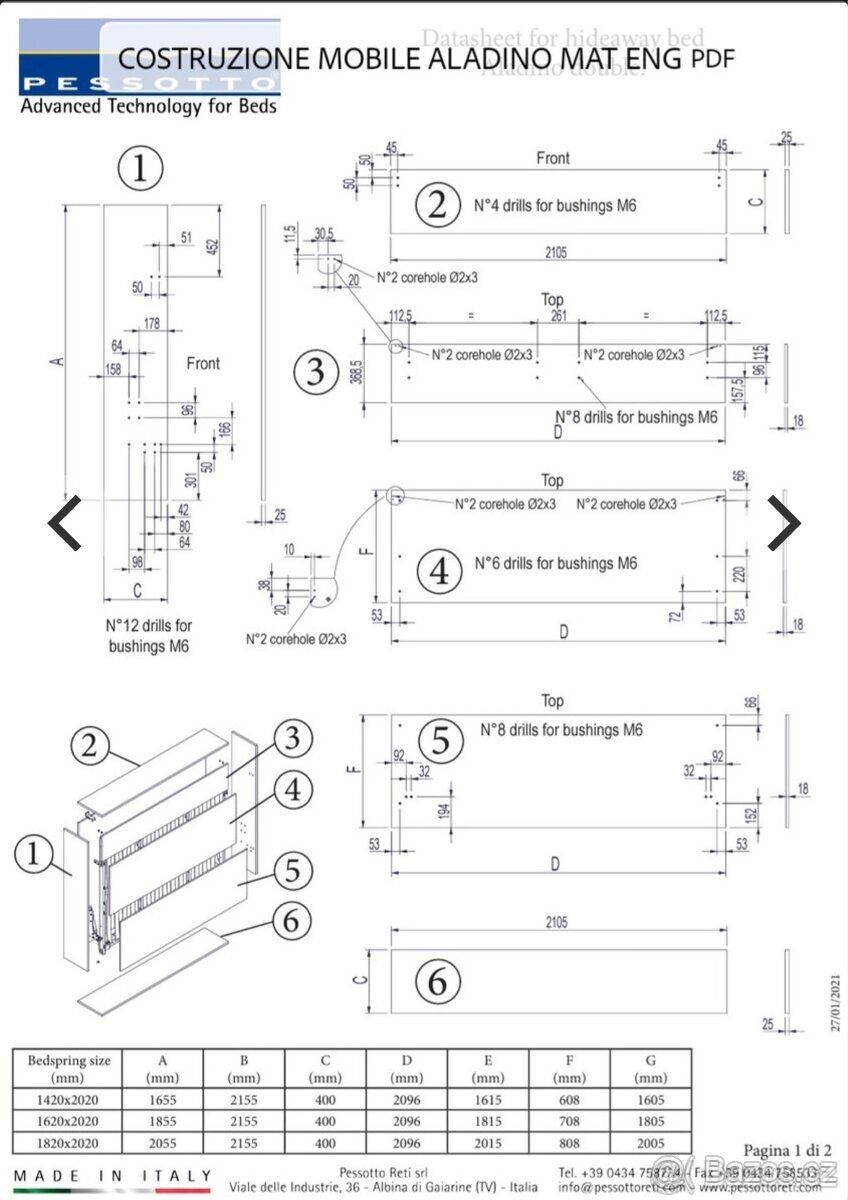 HORIZONTÁLNÍ SKLOPNÁ POSTEL ALADINO - 3