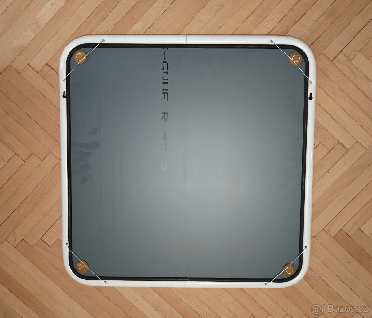 Vintage zrcadlo- Bílá lakovaná trubka - 3