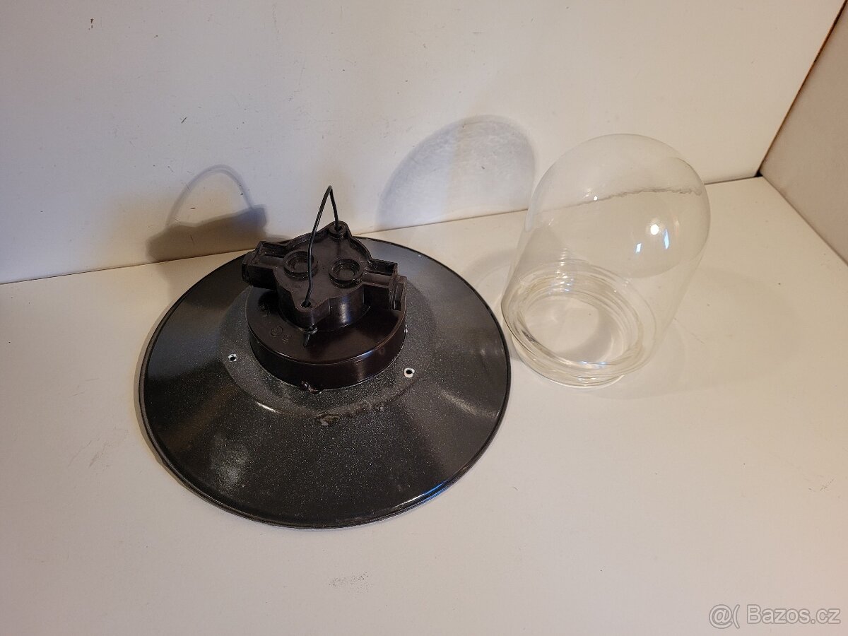 industriální bakelitová lampa, lustr, až 3 ks - 3