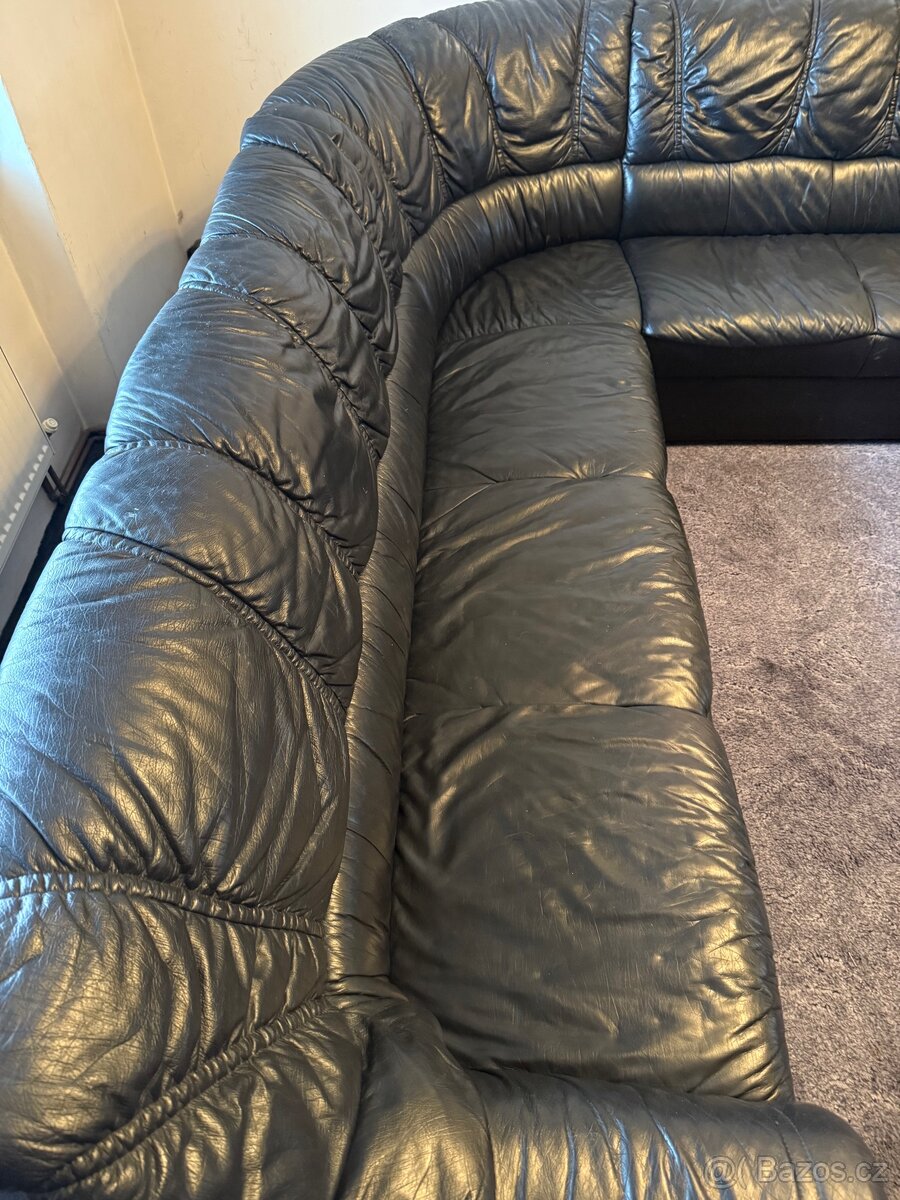 Kožená rohová sedačka - 3