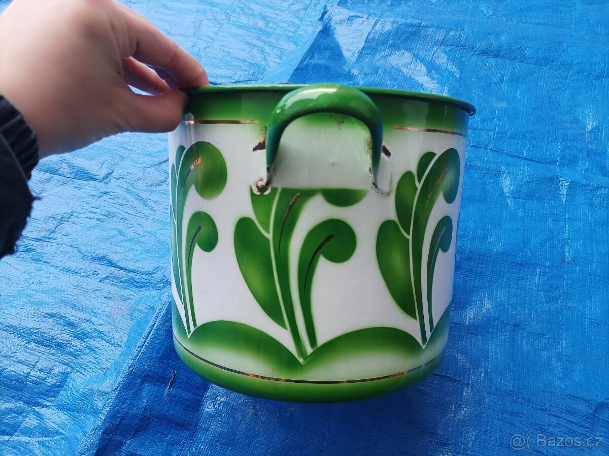 Smaltovaný hrnec, průměr 22 cm - 3